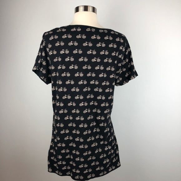 French Connection Sonny Slub Bicycle Print Tee Large - Picture 5 of 8